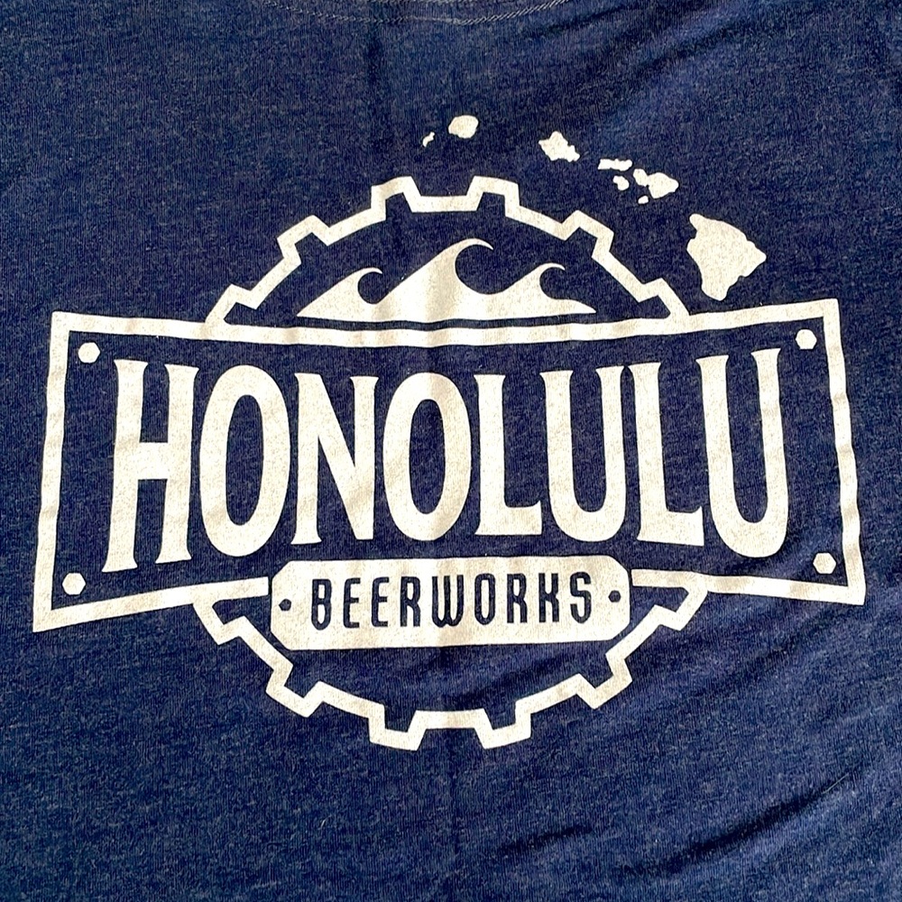 Honolulu Beerworks Women’s Crop Top, Blue, Medium